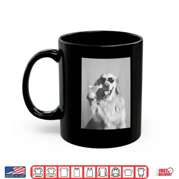 Mug Cocktail Dog Golden Retriever With Sunglasses Martini Shirt