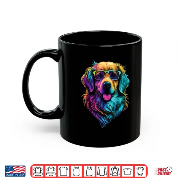 Mug Colorful Golden Retriever Art Dog Owner Canine Lover Shirt