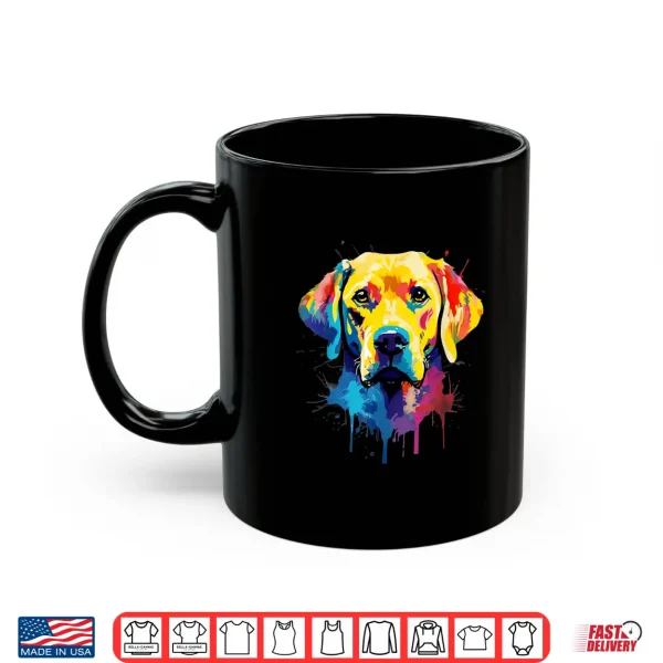 Mug Colourful Labrador Yellow Golden Lab Retriever Splash Paint Shirt