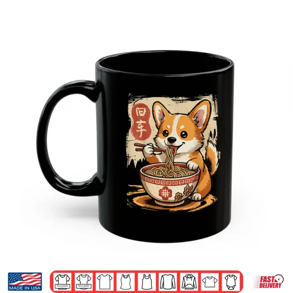 Mug Corgi Eating Ramen Shirt