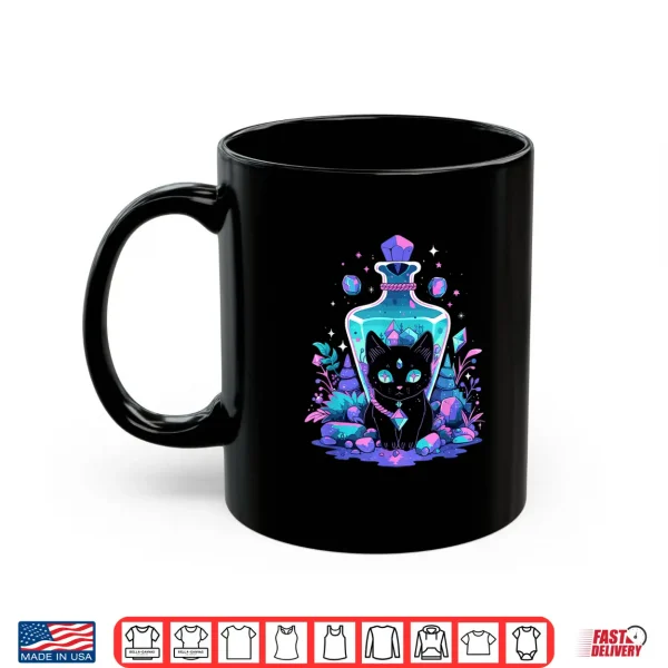 Mug Cottagecore Goth Kawaii Anime Cat Gifts Girls Womens Cat Shirt
