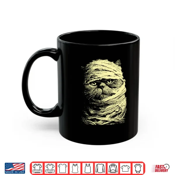 Mug Creepy Cute Persian Cat Spooky Halloween Scary Feline Mummy Shirt