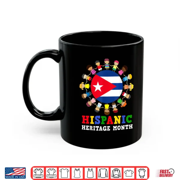 Mug Cuban Flag Hispanic Heritage Cuba Boy Girl Kids Shirt