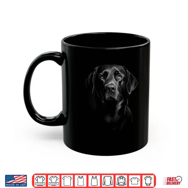 Mug Cute Black Labrador Retriever Puppy Dog Face Lab Shirt