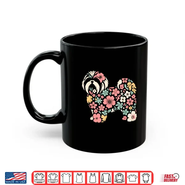 Cute Floral Flower Shih Tzu Mom Grandma Womens Mothers Day Shirt 3 Mug Cute Floral FLower Shih Tzu Mom Grandma Womens Mothers Day Shirt