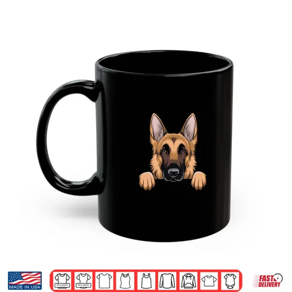 Mug Cute German Shepherd Dog Peeking Puppy Funny GSD Lover Shirt
