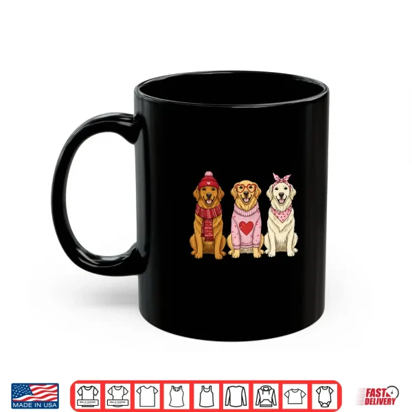 Mug Cute Golden Retriever Valentine Dog Shirt