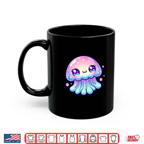Mug Cute Kawaii Jellyfish Anime Fun Blue Pink Sea Critter Shirt