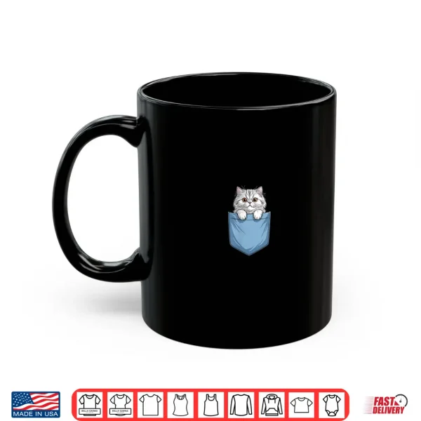 Mug Cute Pocket Persian Cat Lover Cat Mom Shirt