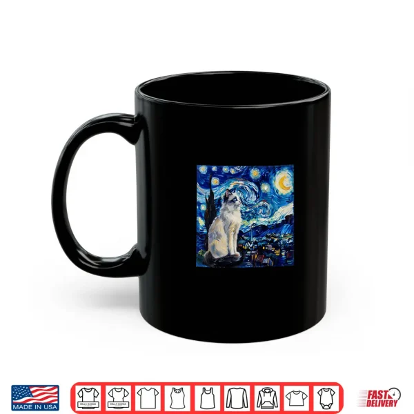 Mug Cute Van Gogh Ragdoll Cat Starry Night Funny Women Men Shirt