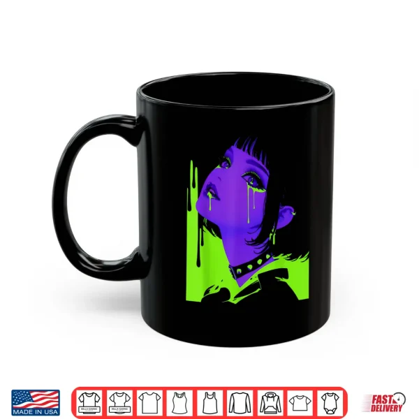 Mug Cybergoth Cybercore Grunge Punk Goth Girl Alt Anime Manga Shirt