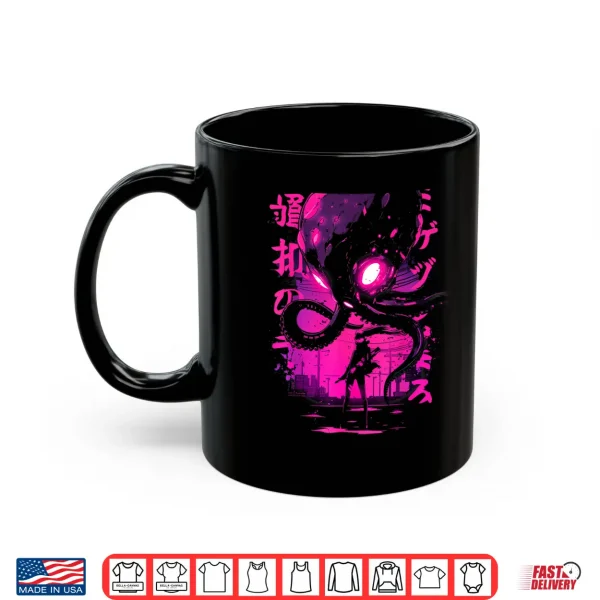 Mug Cyberpunk Anime Girl Kaiju Octopus Manga Gothic Japanese Shirt
