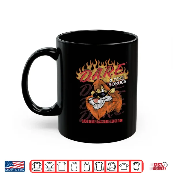 Mug D A R E America Two Cool Four Drugs Flame Logo Daren P S A Shirt