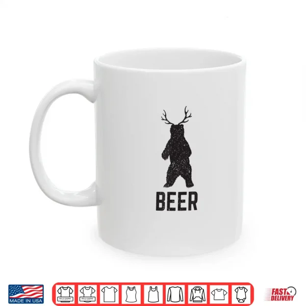 Mug Deer Antlers Bear Beer Shirt Funny Craft Beer Shirt