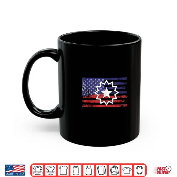 Mug Distressed American Flag of Juneteenth Red White Blue Symbol Shirt