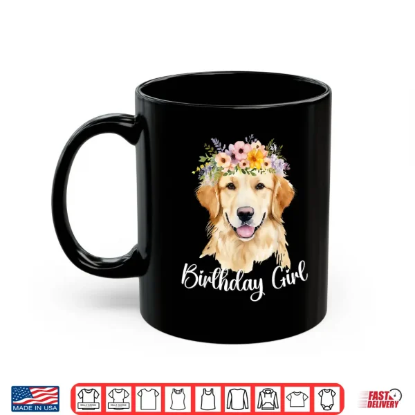 Mug Dog Birthday Girl Golden Retriever Birthday Party outfit Shirt