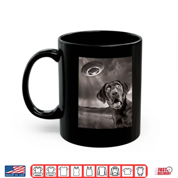 Mug Dog Black Lab Labrador Retriever UFO Selfie Shirt