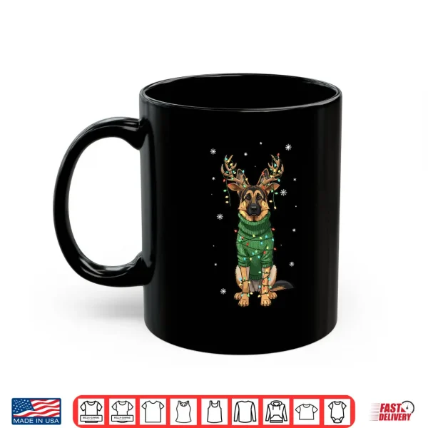 Mug Dog Christmas Outfit German Shepherd Reindeer Christmas Shirt