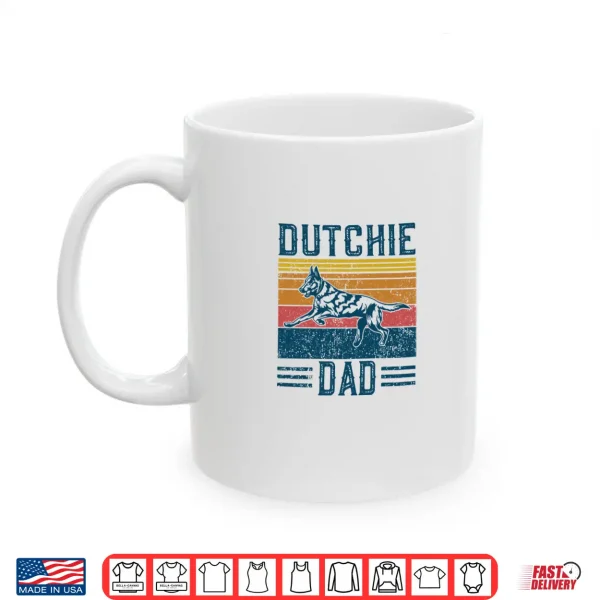 Mug Dog Cool Dutchie Dad German Vintage Dutch Shepherd Dad Shirt