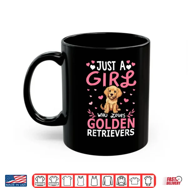 Mug Dog Girls Women Just A Girl Who Loves Golden Retriever Shirt
