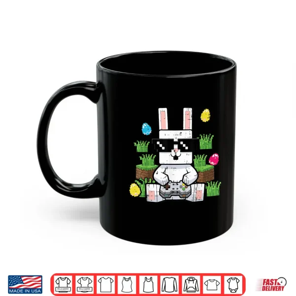 Mug Easter Bunny Pixel Gaming Rabbit Gamer Boys Kids Youth Men Shirt