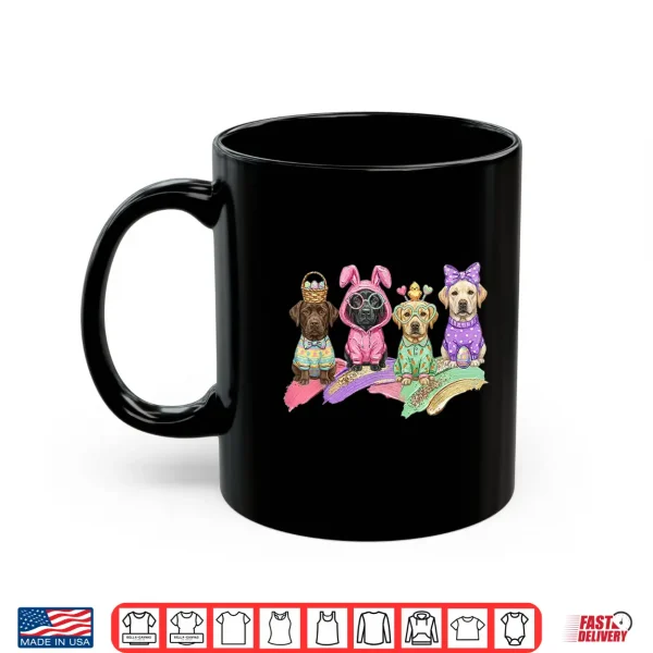 Mug Easter Day Labrador Retriever Dog Outfit Bunny Ears Egg Shirt
