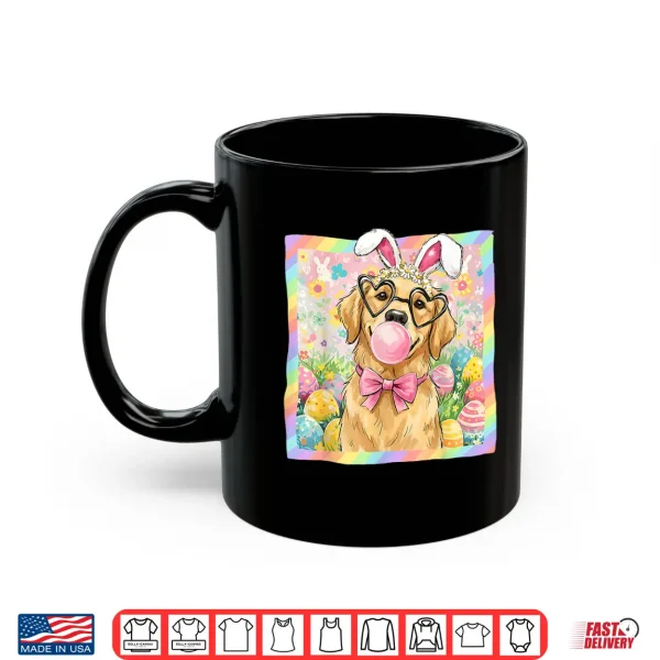 Mug Easter Dog Bunny Ear Funny Golden Retriever Easter Bunny Dog Shirt