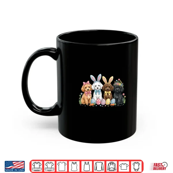 Mug Easter Miniature Poodle Dogs Ears Bunny Eggs Spring Premium Tri Blend Shirt