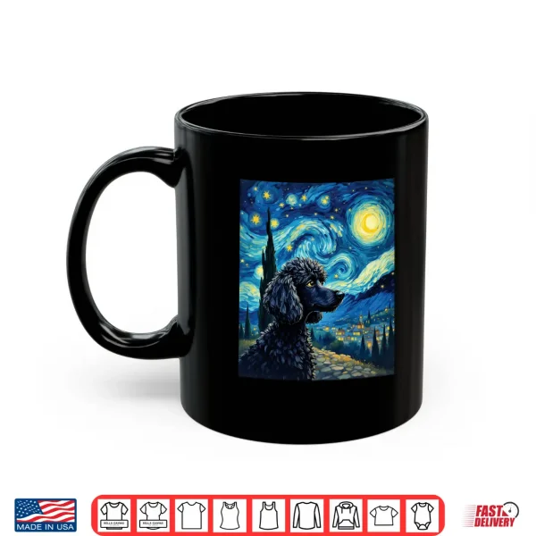 Mug Elegant Poodle Van Gogh Starry Night Graphic Shirt