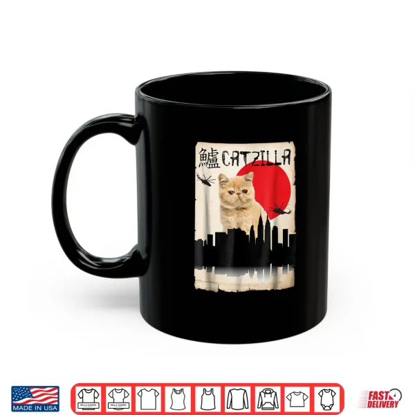 Mug Exotic Shorthair orange Cat Catzilla Shirt