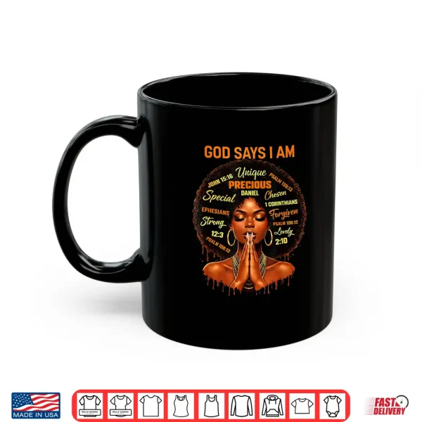 Mug Faith God African American Black Women Christian Afro Shirt