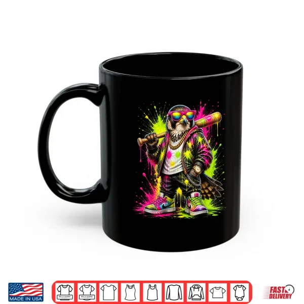 Mug Falcon Baseball Drip Funny Animal Party Sport Cool Graphic Shirt