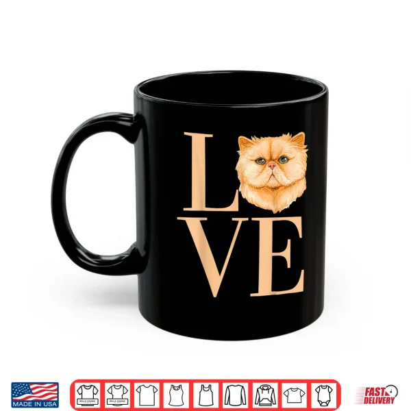 Mug Flat Faced Cat Persian Cat British Shorthair Exotic Cat Cute Shirt