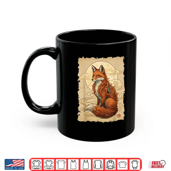 Mug Fox Japanese Art Kitsune Style Kawaii Anime Traditional Fox Shirt
