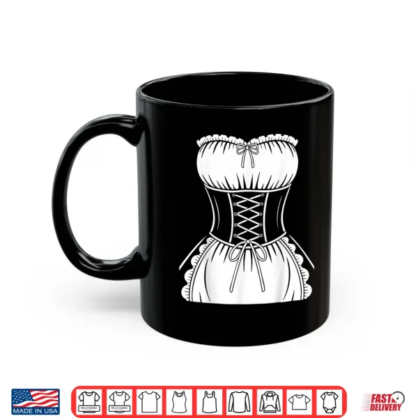 Mug French Maid Shirt Adult Men Women Anime Cosplay Costume Shirt 2