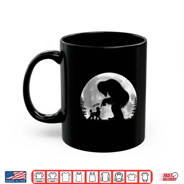 Mug Fun Hand Boop Nose Bigfoot Sasquatch Poodle Moon Shirt