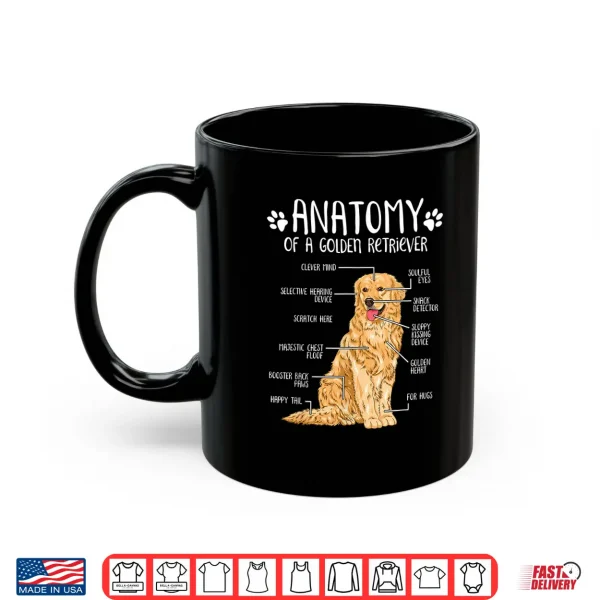 Mug Funny Anatomy Golden Retriever Dog Lover Gift Shirt