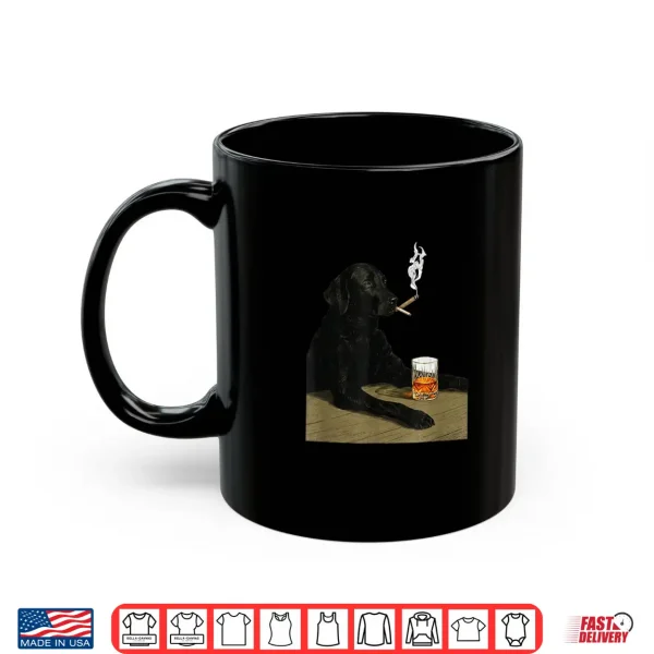 Funny Black Lab Whiskey Cigar Vintage Dog Humor Shirt 3 Mug Funny Black Lab Whiskey Cigar Vintage Dog Humor Shirt
