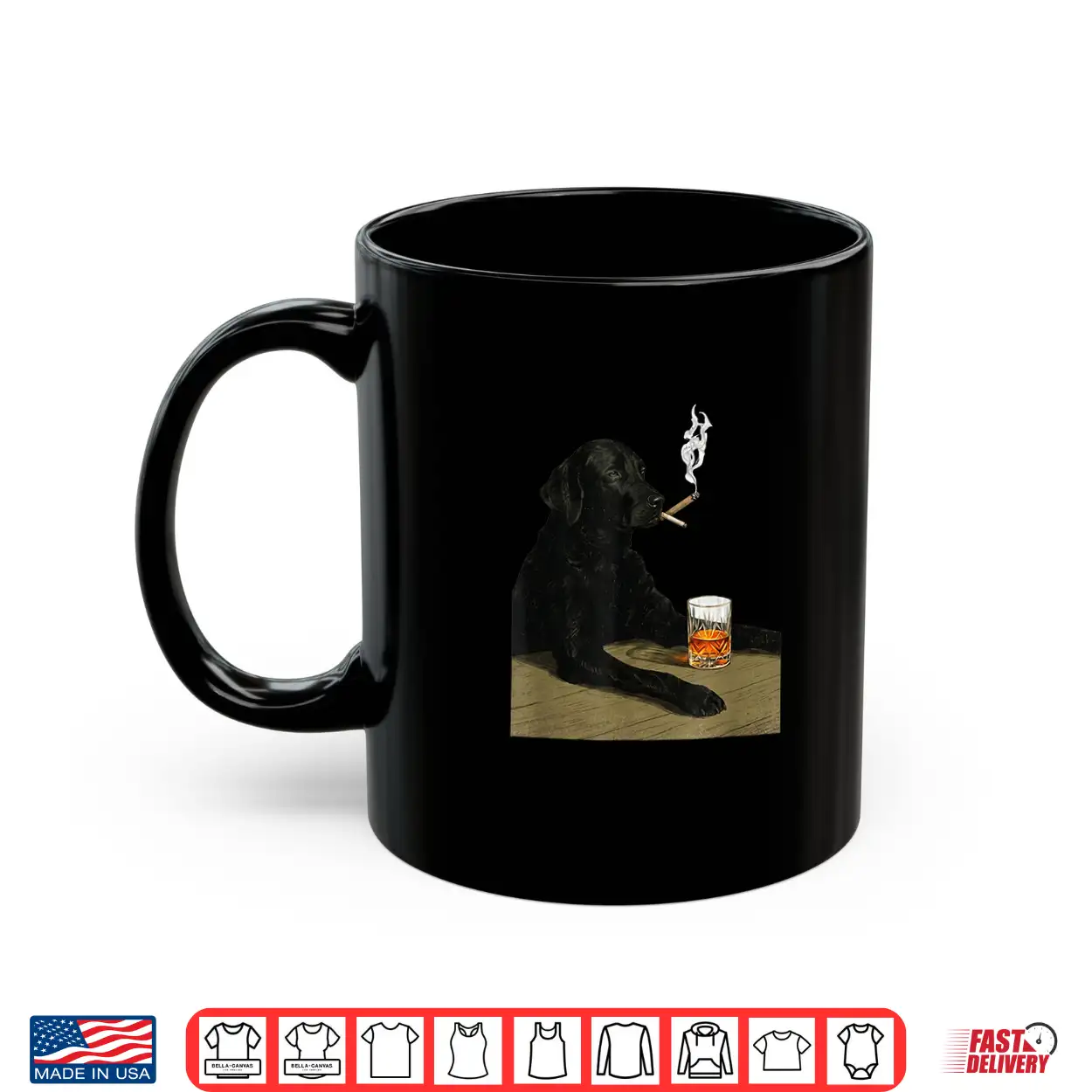 Funny Black Lab Whiskey Cigar Vintage Dog Humor Shirt Funny Black Lab Whiskey Cigar Vintage Dog Humor Shirt