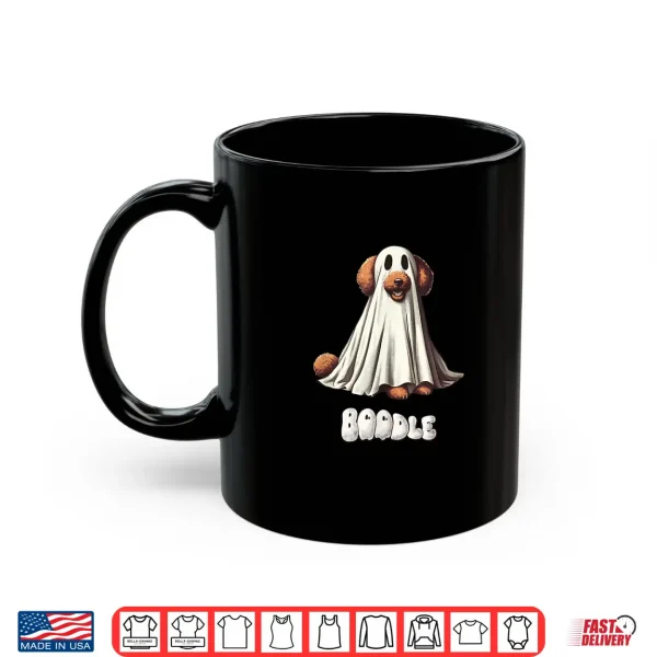 Mug Funny Boodle Brown Poodle Halloween Ghost Spooky Dog Mom Shirt
