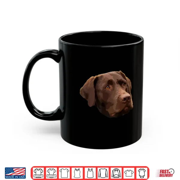 Mug Funny Chocolate Lab Shirt Labrador Retriever Dog Head