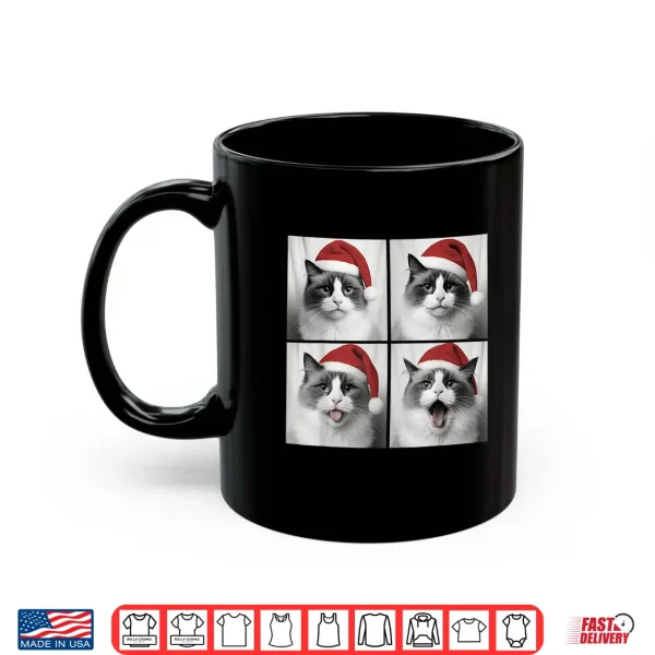 Mug Funny Christmas Ragdoll Cat Santa Photo Booth Shirt