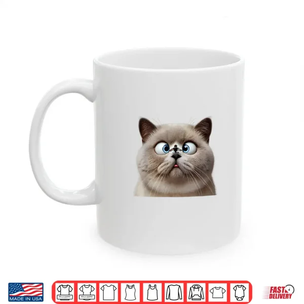 Mug Funny Cross Eyed British Shorthair Cat Shirt