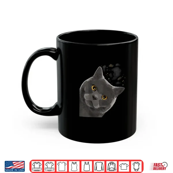 Mug Funny Curious British Shorthair Cat Shirt