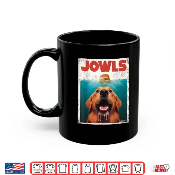 Mug Funny Golden Retriever Rusty Goldie Jowls Burger Dog Mom Shirt