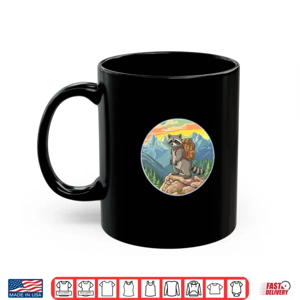 Mug Funny Hiking Raccoon Trash Panda Camper Mountain Backpacking Premium Tri Blend Shirt