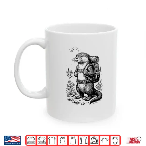 Mug Funny Hiking River Otter Backpacking Shirt