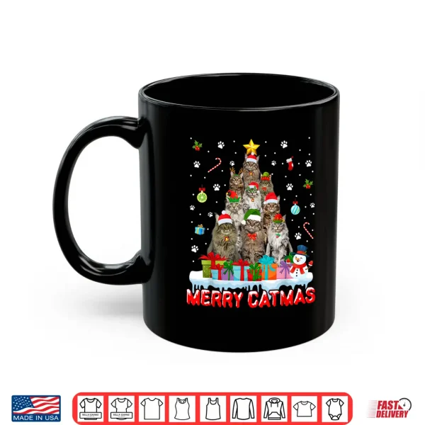 Mug Funny Maine Coon Cat Lovers Cute Holiday Christmas Tree Shirt