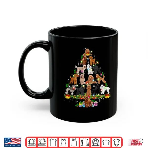 Mug Funny Poodle Christmas Tree Ornament Decor Xmas Dog Dad Mom Shirt