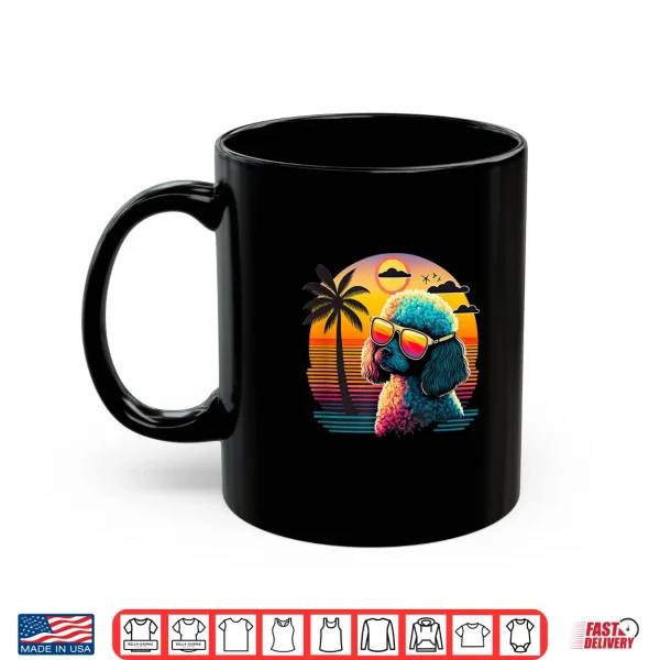 Mug Funny Poodle Dog Miniature Poodle Toy Poodle Retro Sunset Shirt